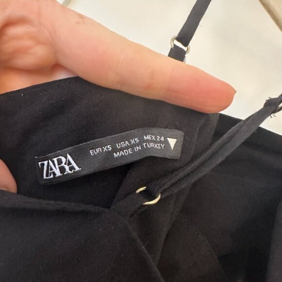 ZARA Cut Out Midi Dress, Wooden Bead Detail, Black, XS - Picture 12 of 12